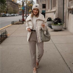 Varley Perrie Tapered Trouser 29.5  in Taupe Marl